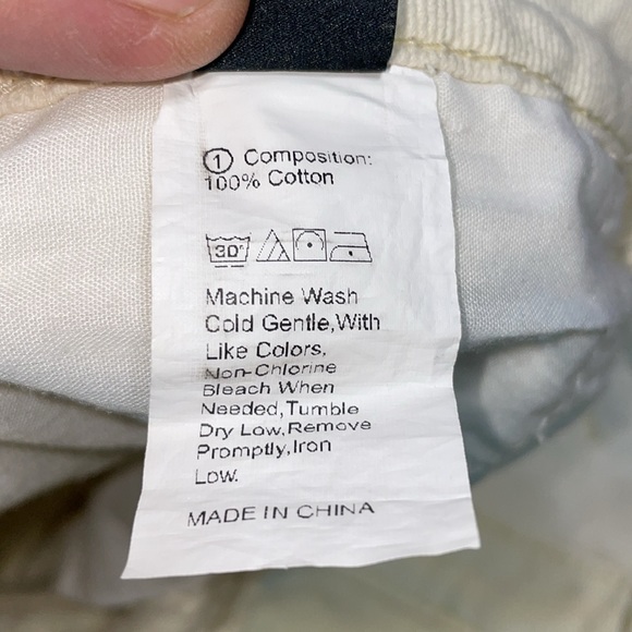 DAZY wide leg capri cropped beach summer pants white size medium - Picture 8 of 8